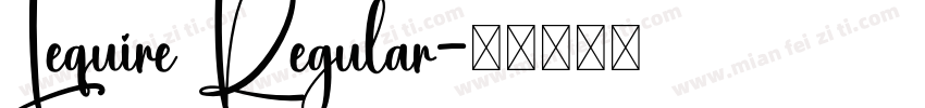 Lequire Regular字体转换